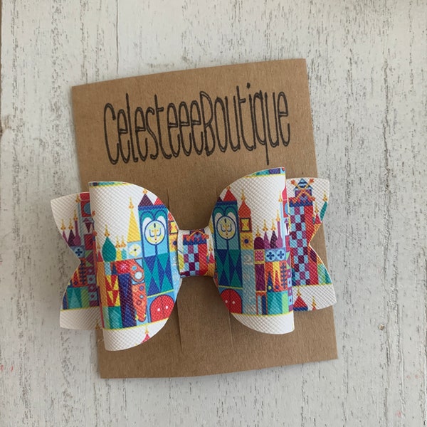 It’s A World of Laughter Inspired Hair Bow