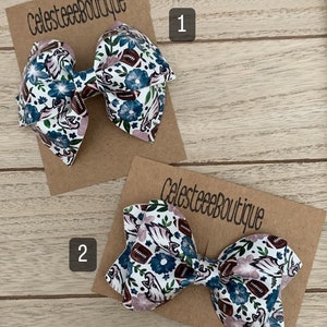 Philadelphia Eagles and Flowers Inspired Hair Bows image 2