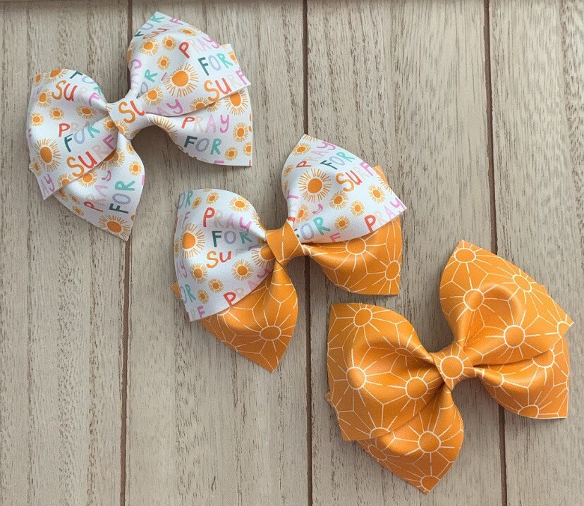 Pray for Surf and Sunkissed Golden Rays Hair Bows