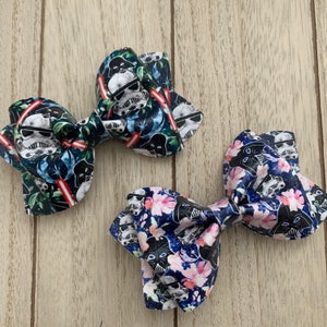 The Force Floral and Colorful Inspired Hair Bows