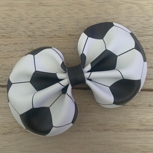 Soccer Inspired Hair Bow