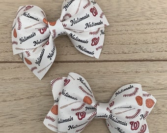 Take Me Out to the Ball Game Nationals Hair Bows