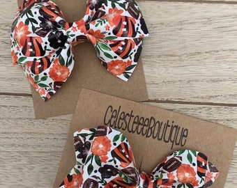 CIN and Flowers Inspired Hair Bows