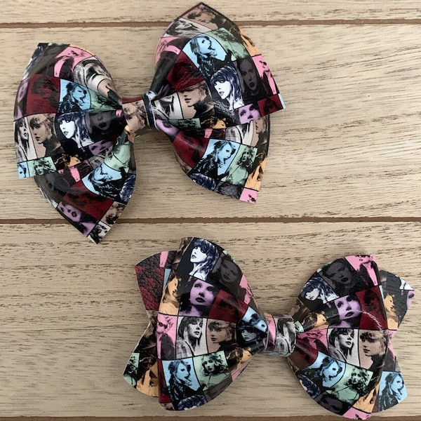 TS Color Picture Collage Inspired Hair Bows