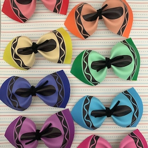 Crayon Hair Bows