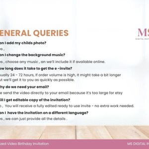 Custom Video Birthday Invitation, Digital Animated Party Invite ...