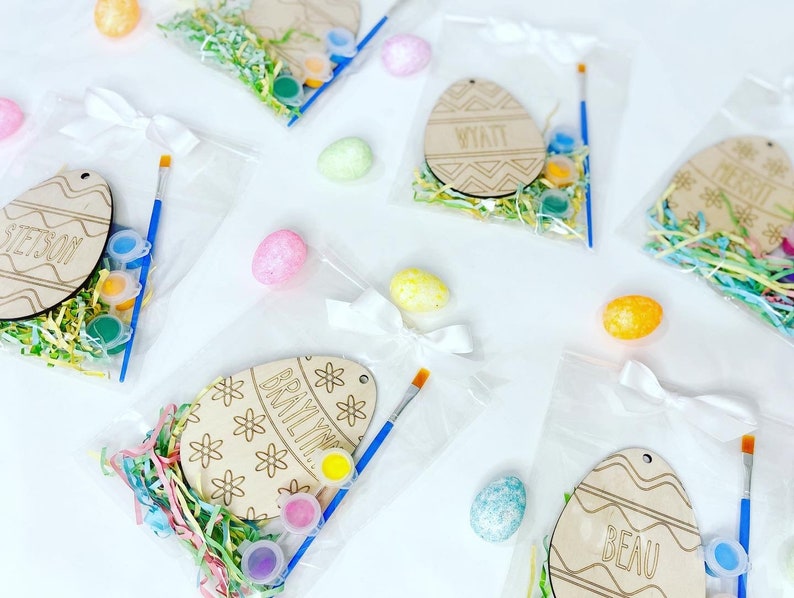 DIY Paint Kit for Easter Paint Your Own Easter Basket Tag Etsy