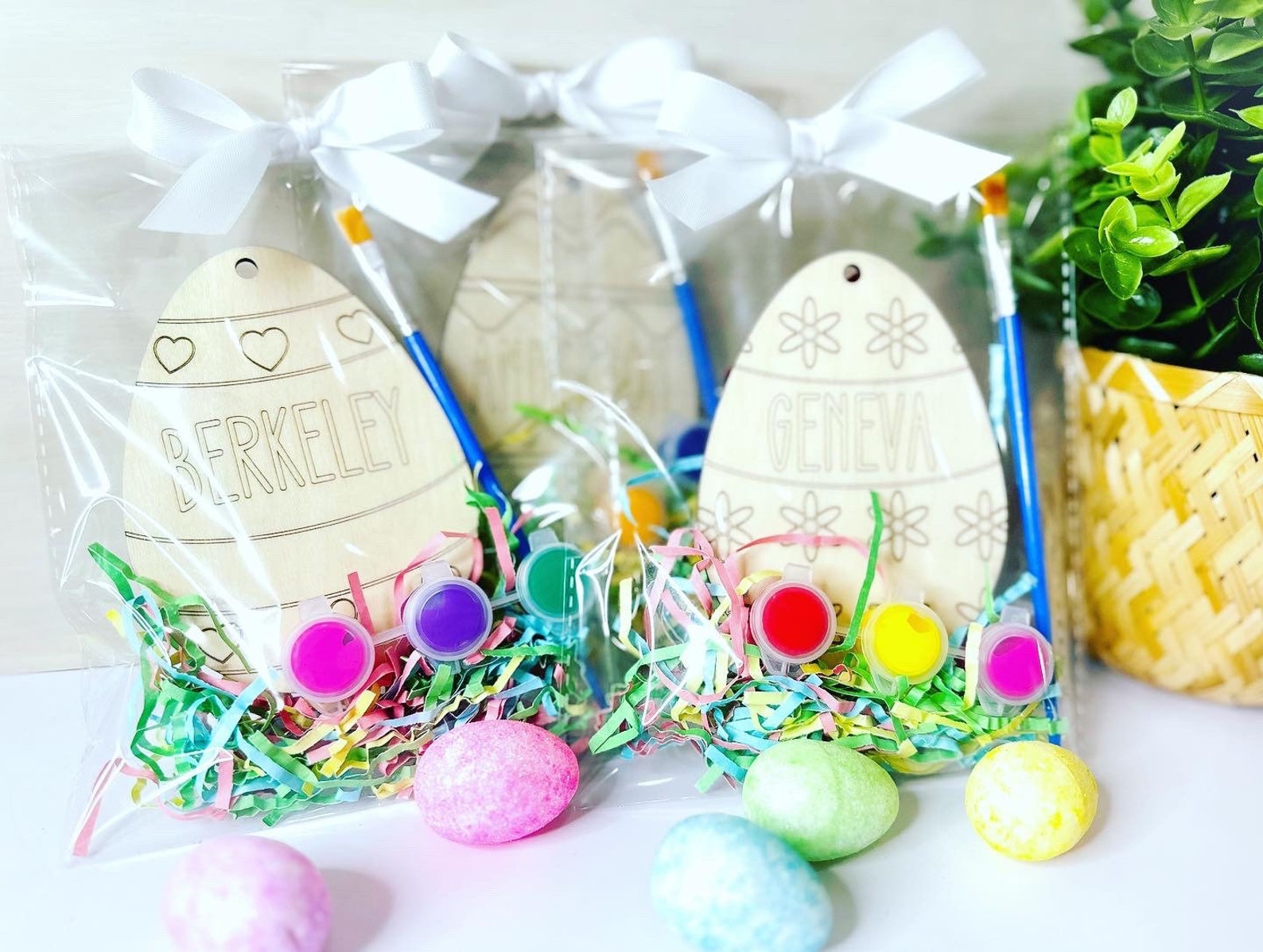 DIY Paint Kit for Easter Paint Your Own Easter Basket Tag Etsy