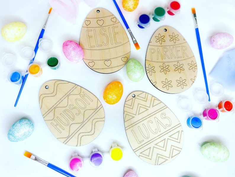 DIY Paint Kit for Easter Paint Your Own Easter Basket Tag Etsy