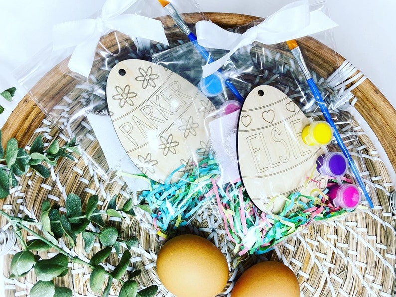 DIY Paint Kit for Easter Paint Your Own Easter Basket Tag Etsy