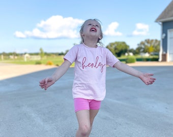 Personalized Glitter Name Shirt | Toddler Girl Name Tee | Youth Girl Name Tee | Matching Sibling Tee | Vacation Tees Personalized