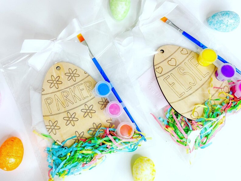 DIY Paint Kit for Easter Paint Your Own Easter Basket Tag Etsy