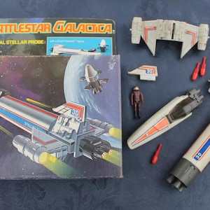Battlestar Galactica Colonial Stellar Probe – Original Rocket Launching with Box (1978)