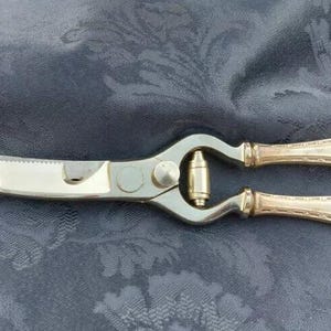 Antique Sterling Silver Handle Poultry Shears | Vintage Kitchen Tool | Collectible
