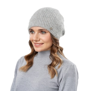 Angora wool beanie women Winter knit hat angora wool Ladies beanie hat See more in shop