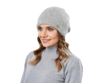 Angora Wolle Mütze Damen Winter Strickmütze Angora Wolle Damen Beanie Mütze Sehen Sie weitere im Shop