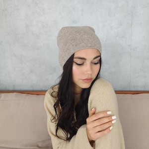Angora wool beanie women Winter knit hat angora wool Ladies beanie hat See more in shop