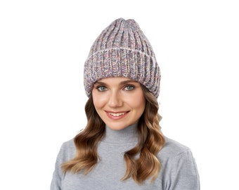 Wolle Beanie Damen Winter Strickmütze Wolle Damen Beanie Mütze Sehen Sie im Shop