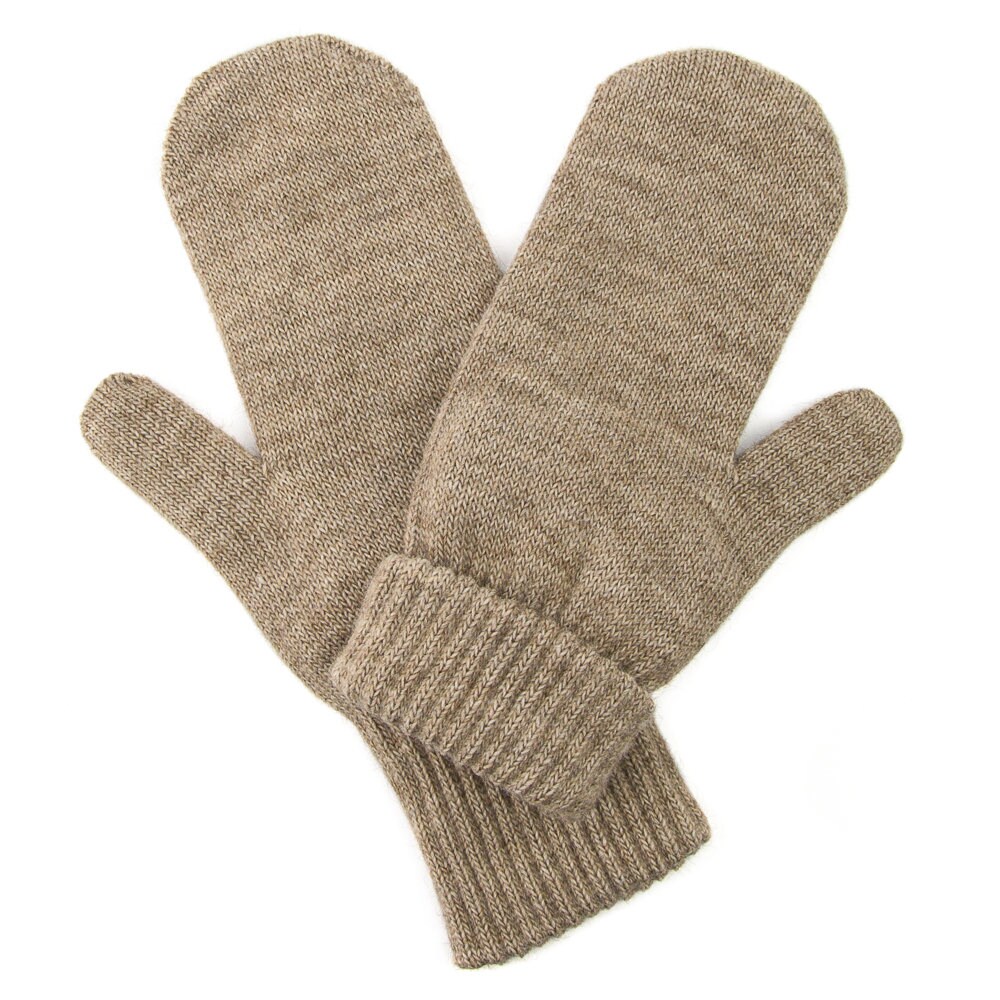 1 paio di guanti da donna senza dita, invernali, caldi, a maglia, con fodera in pile, per attività all'aperto, colore nero, Blu scuro, Taglia unica