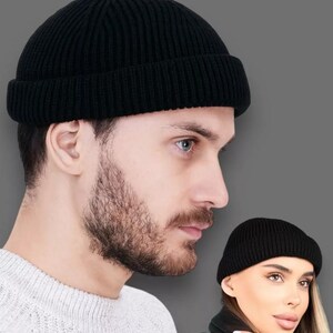 Bonnet d&#39;hiver en laine côtelé unisexe Bonnet d&#39;hiver pour adulte Bonnet d&#39;automne neutre Bonnet pour homme Bonnet en laine pour femme