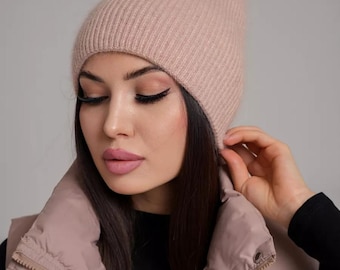 Angora Wolle Mütze Damen Winter Strickmütze Angora Wolle Damen Beanie Mütze Sehen Sie weitere im Shop