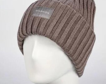 Wolle Beanie Damen Winter Strickmütze Wolle Damen Beanie Mütze Sehen Sie im Shop