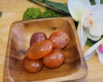 XL Carnelian Tumbles, High Quality Carnelian Crystals, Power, Confidence, Strength