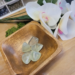 Tumbled Prehnite, High Quality, Medium, Green Crystal, Natural, Genuine