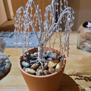 Weeping Willow Wire Tree, Pink Wire Tree, Handmade Weeping willow, Sparkly, Pink, Tree, Decoration, Art, Sculpture