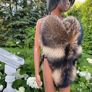 Fin raccoon bikini body solid double side (Saga Furs)