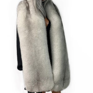 Blue Fox Double Side Fur Stole (Saga Furs) 200x30cm