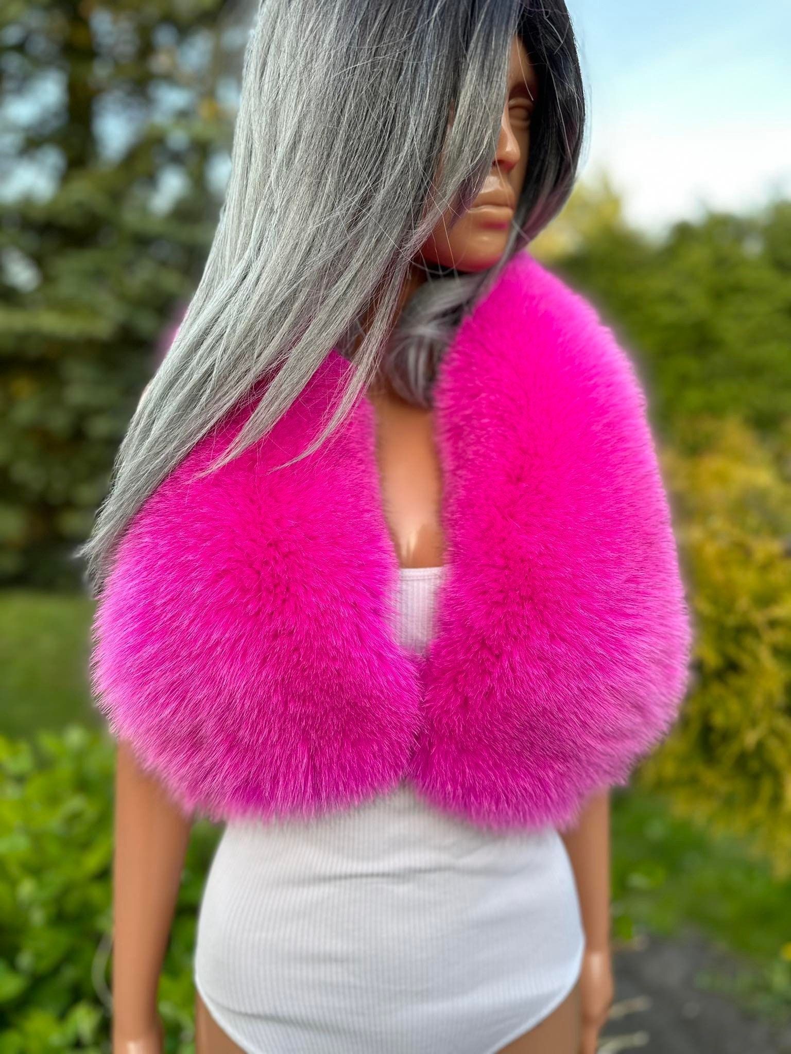 Hot Sale Fluffy Women Fur Bra