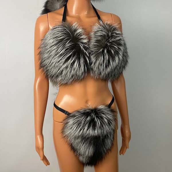 Fur Bikini Etsy