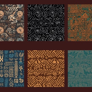 Runic Pattern Digital Paper Colour Variety Runes Viking - Etsy