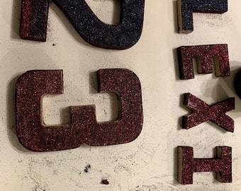 Glitters Letters and Numbers