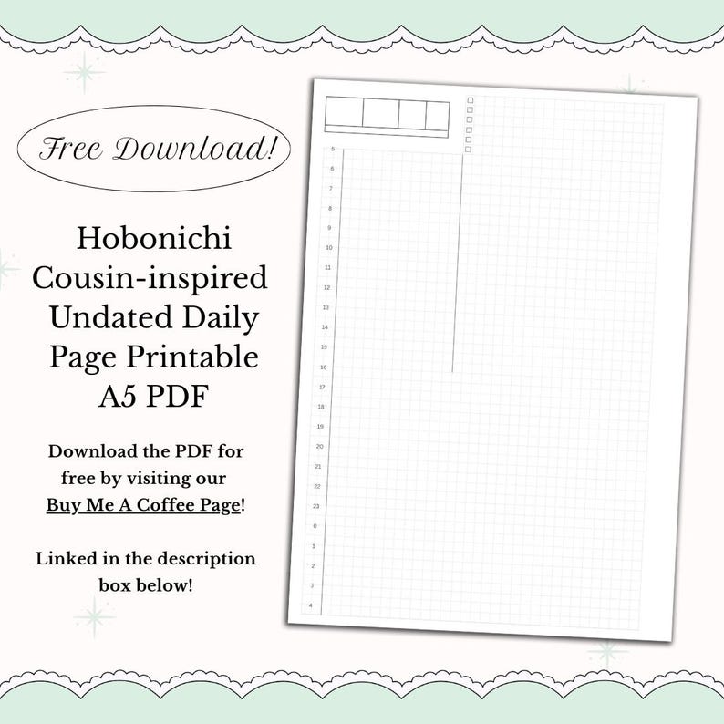 Hobonichi Style Printable Planner Bundle Planner Daily Monthly Weekly ...