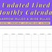 Blank Monthly Calendar Template With Lines | Printable Preview ...