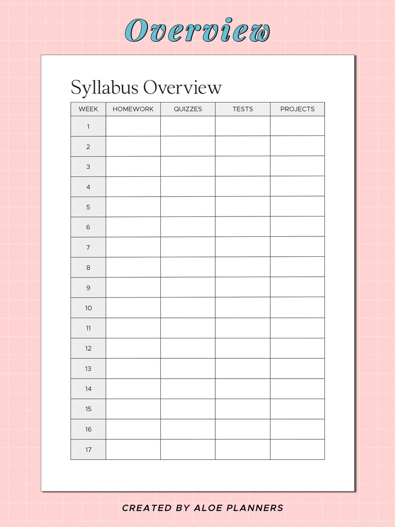 20232024 Simple Digital Student Planner Course & Assignment Etsy