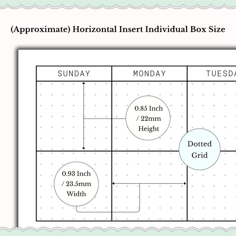 Editable Happy Planner Skinny Mini Month Calendar MO2P Printable HP ...