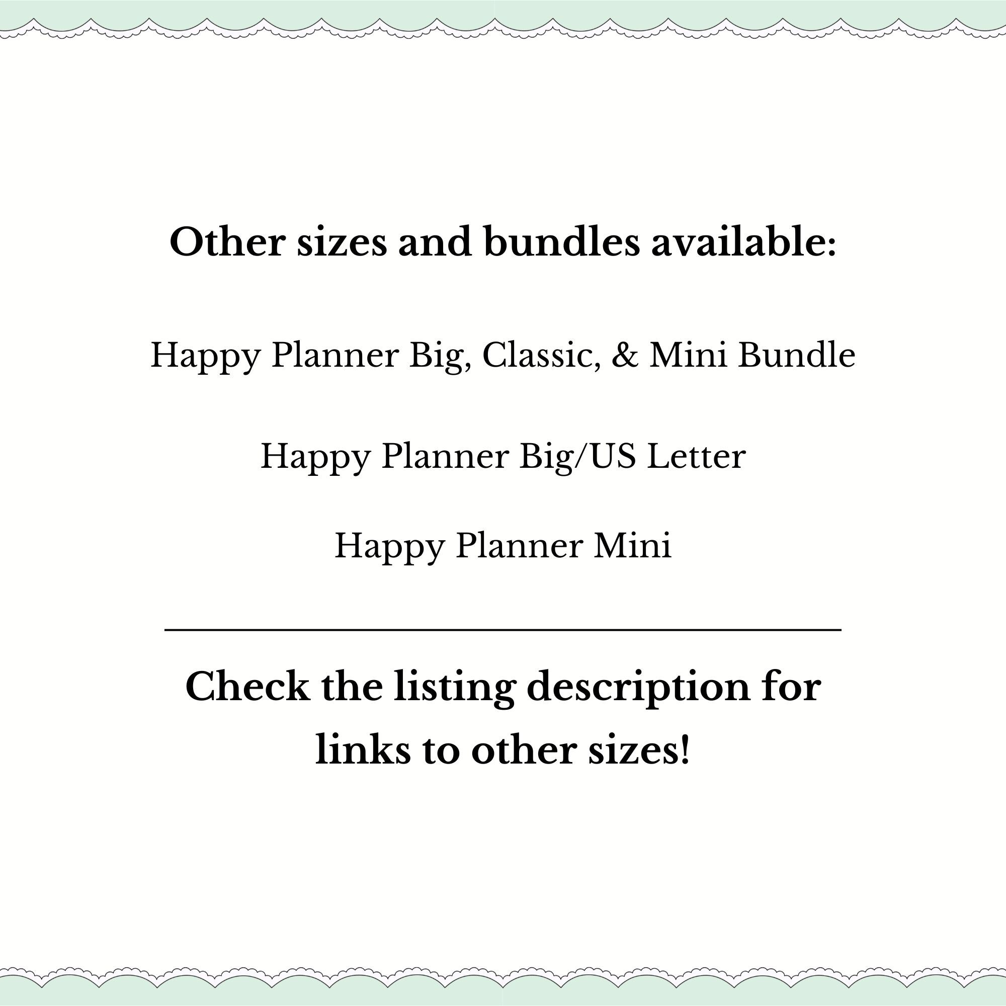 Happy Planner Mini Hobonichi Style Printable Planner Bundle Planner ...