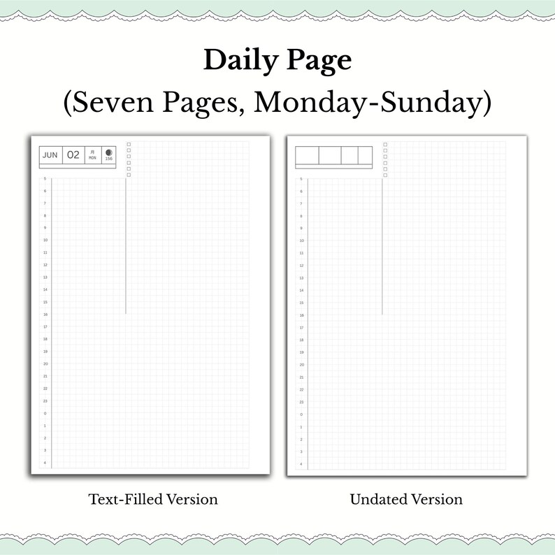 Happy Planner Mini Hobonichi Style Printable Planner Bundle Planner ...