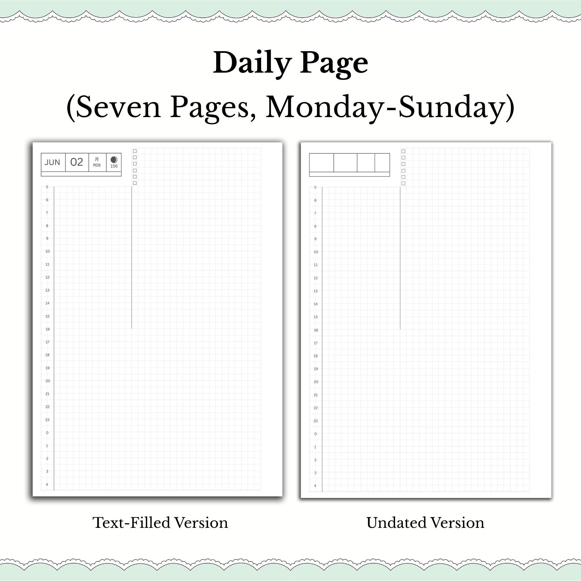 Happy Planner Mini Hobonichi Style Printable Planner Bundle Planner ...