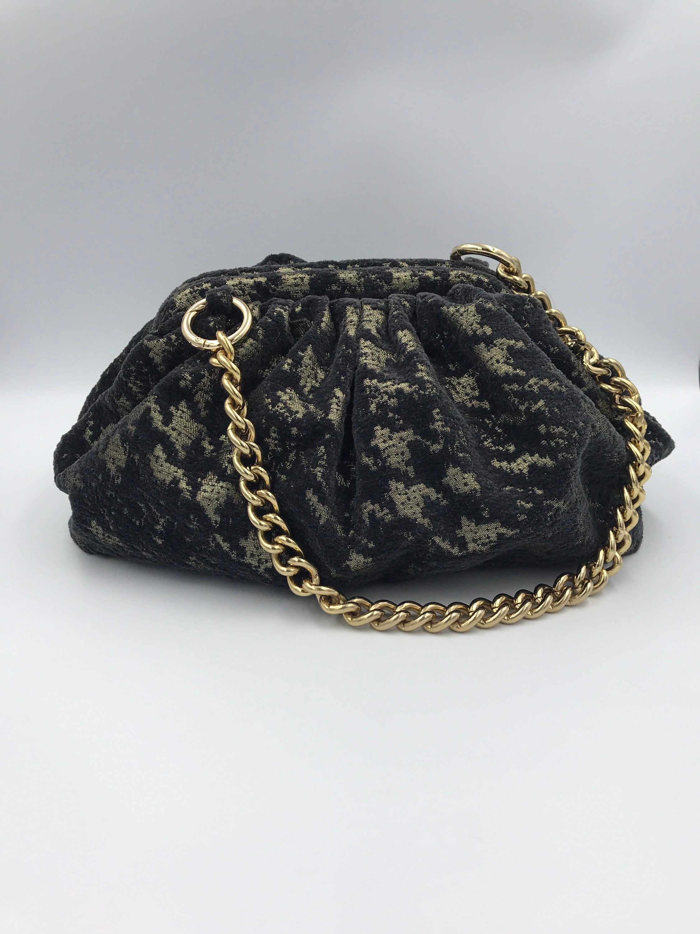 Summer Sale Black Gold Cloud Pouch Soft Clutch 