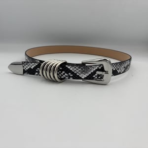 real leather belt | d ring belt | snake leather belt | jean belt