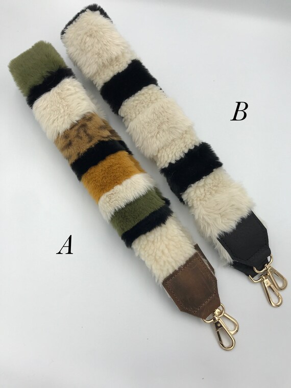 Fur Bag Strap Handmade Unique Shearling Sherpa Bag Straps Purse