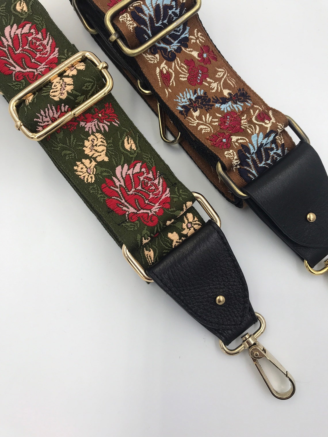 Embroidered Bag Strap Flower Pattern Shoulder Strap Etsy