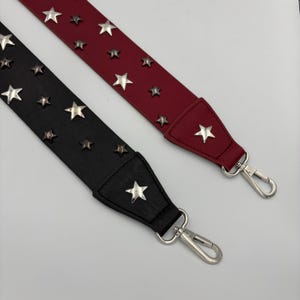 Stern Leder Taschengurt |  Burgund Bügel Geldbörse | Taschengurt | Handtaschengurt | Schultertaschengurt | Trendige Taschen Add-ons