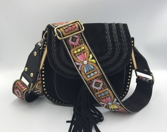Sequin Embroidered Guitar Bag Strap | Adjustable Crossbody Strap