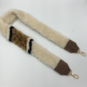 Fur Bag Strap | Handmade Unique Shearling Sherpa Bag Straps | Purse Strap | Handbag Strap | Leather Handmade Strap