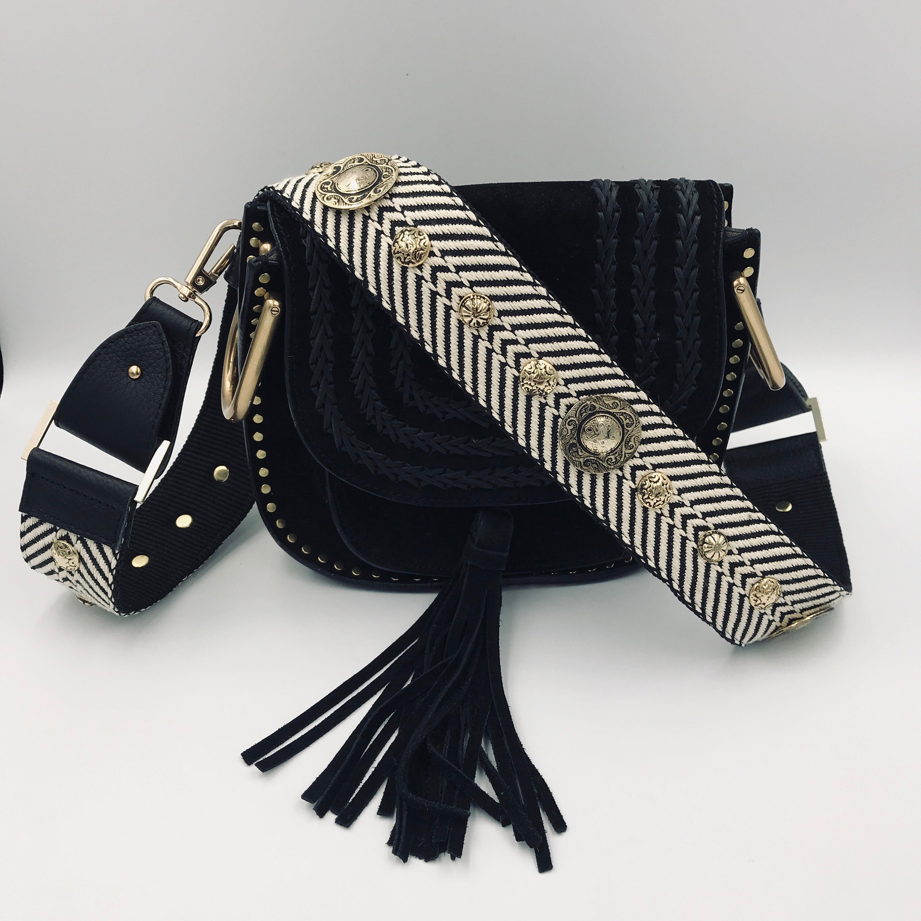 Boho Striped Bag Strap Guitar Strap Purse Purse Strap Handbag